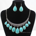 Rétro collier en pierre turquoise collier bijoux en gros de mode